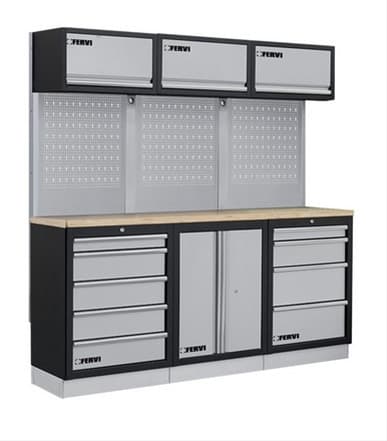 Imagine pentru produsul „MOBILIER ATELIER MODULAR 2040 X 498 X 2000H MM, BLAT LEMN, CORPURI SERTARE"