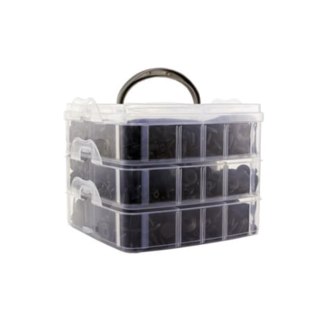 Imagine pentru produsul „SET 620 BUC CLEME DIN PLASTIC CU 5 UNELTE"