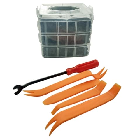 SET 620 BUC CLEME DIN PLASTIC CU 5 UNELTE