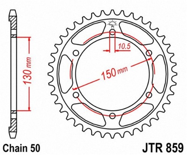 Imagine pentru produsul „PINION LANT-MARE-47DINTI-JTR859"