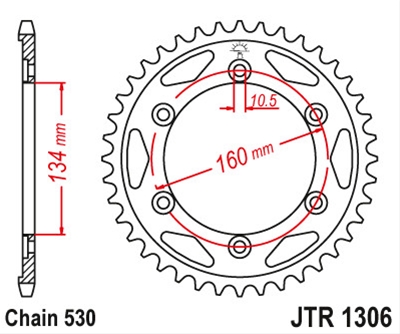 Imagine pentru produsul „PINION LANT-MARE-40DINTI-JTR1306"