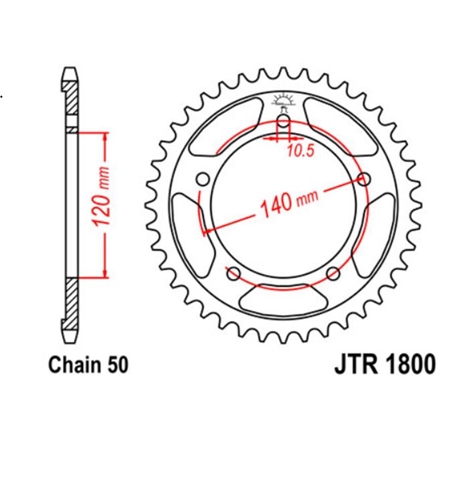 Imagine pentru produsul „PINION LANT-MARE-48DINTI-JTR1873"