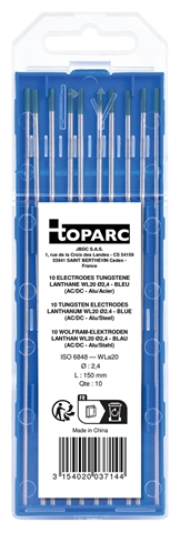 Imagine pentru produsul „10 ELECTROZI DE TUNGSTEN LANTHANE WL20 DIAM2,4 - ALBASTRU (AC/DC - ALU/OTEL)"