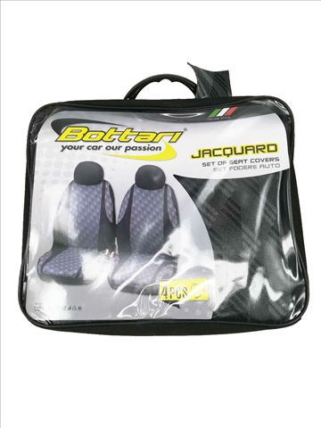 SET HUSE SCAUNE FATA NEGRU/GRI JAQUARD