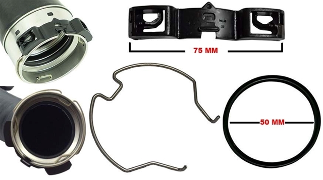 Imagine pentru produsul „FD KIT SIGURANTA SI INCHIDERE CU GARNITURA CONDUCTA AER LA INTERCOOLER - GUA"