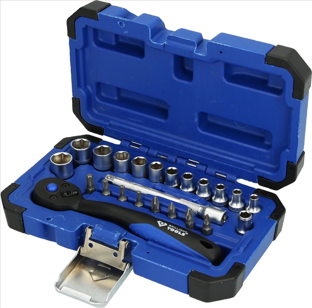 SET TUBULARE 1/4 SI CLICHET - 23 PCS-BRILLIANT