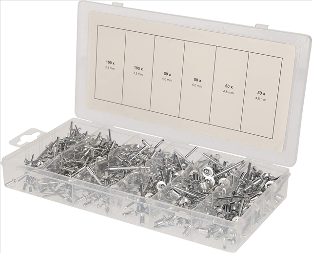 Imagine pentru produsul „SET NITURI OARBE 2, 4 - 3, 2 - 4 - 4, 8MM 400 PCS-BRILLIANT"
