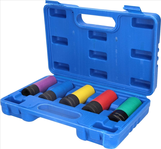 SET TUBULARE IMPACT JANTE DIN ALUMINIU 15/ 17 / 19 / 21 / 22 MM 5 PCS-BRILLIANT TOOLS