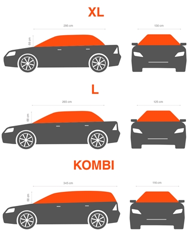 SEMI PRELATA AUTO PENTRU MASINI SEDAN MARIMEA L 265X125X68 CM