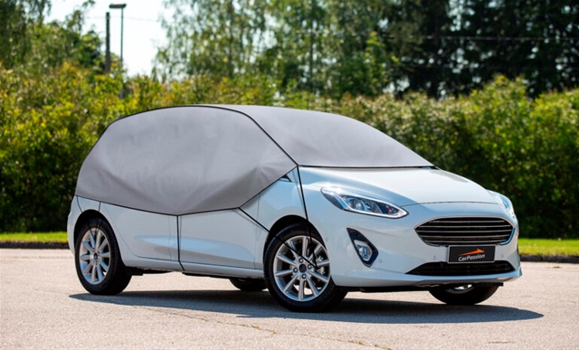 Imagine pentru produsul „SEMI PRELATA AUTO PENTRU MASINI HATCHBACK MARIMEA S/M 255-275X116X70CM"