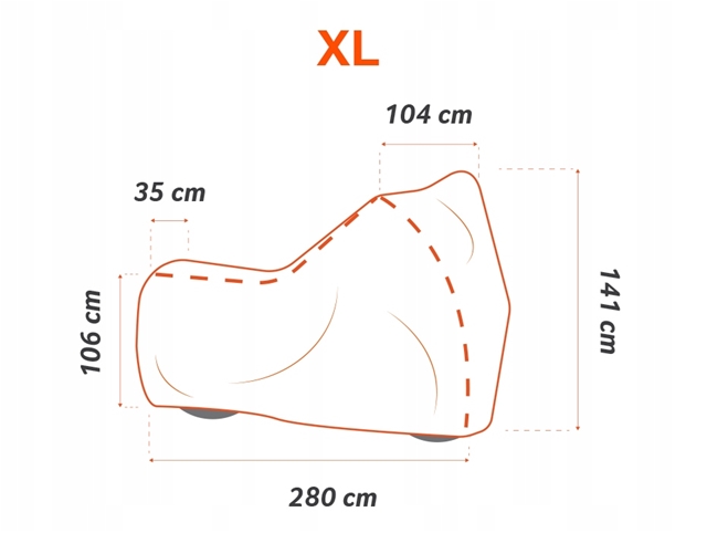 PRELATA MOTOCICLETA MARIMEA XL 280X104X141CM