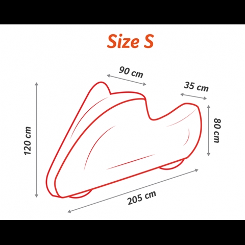 PRELATA MOTOCICLETA MARIMEA S 205X90X120CM