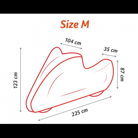 PRELATA MOTOCICLETA MARIMEA M 225X104X123CM