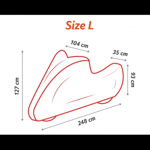 PRELATA MOTOCICLETA MARIMEA L 248X104X127CM