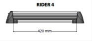 SUPORT 4 PERECHI SCHIURI / 2 SNOWBOARD DIN ALUMINIU RIDER