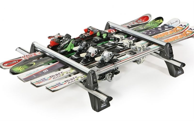 SUPORT 4 PERECHI SCHIURI / 2 SNOWBOARD DIN ALUMINIU RIDER