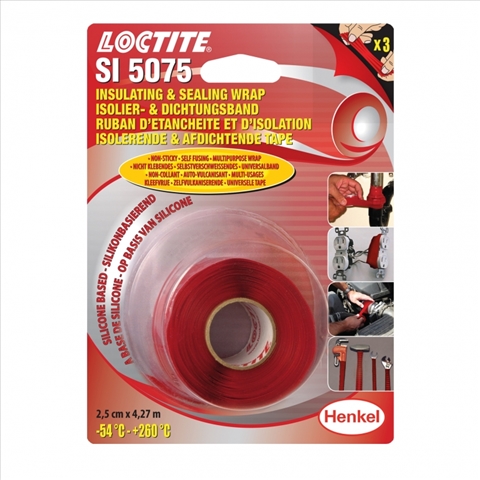 Imagine pentru produsul „LOCTITE SI5075 - BANDA AUTOADEZIVA DIN CAUCIUC SILICONIC PENTRU ETANSARE SI IZOLARE"
