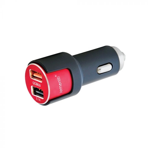 INCARCATOR AUTO QUALCOMM 3.0 DUAL USB MICROUSB NEGRU-ROSU 3.1A-T.VERDE 0.1 LEI/BUC
