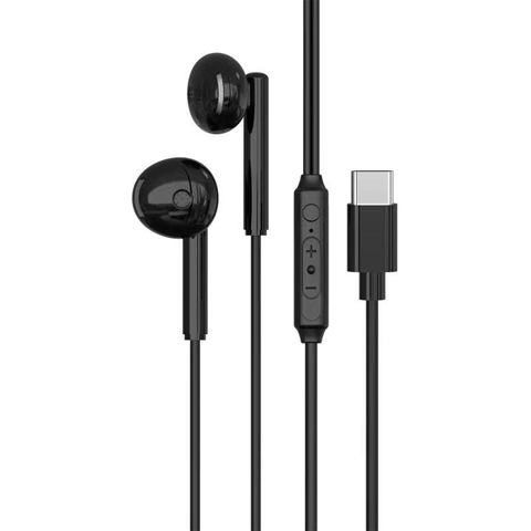 Imagine pentru produsul „CASTI STEREO RIPPLE TYPE-C NEGRE LEMONTTI"