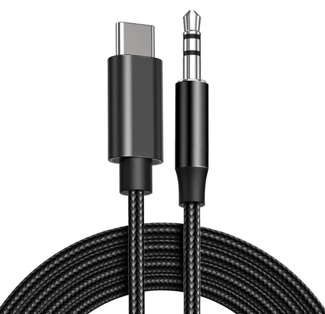 CABLU AUDIO TYPE-C LA JACK 3.5MM IMPLETITURA TEXTIULA LUNGIME 1M LEMONTTI