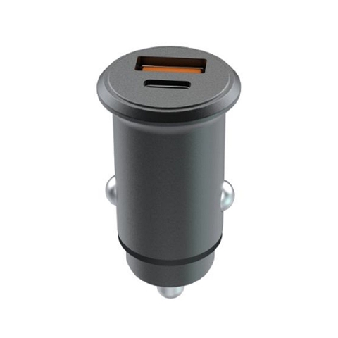 Imagine pentru produsul „INCARCATOR AUTO SUPER FAST 65W NEGRU CU 2 PORTURI PD TYPE-C 65W SI USB-A QC3.0"