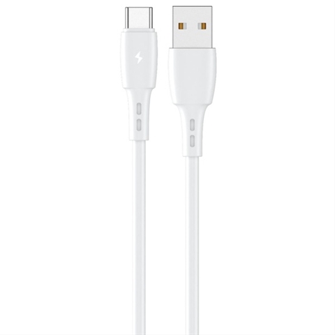 CABLU INCARCARE USB-A LA TYPE-C 1.2M ALB LEMONTTI