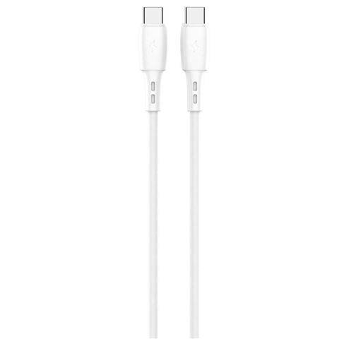 Imagine pentru produsul „CABLU INCARCARE RAPIDA TYPE-C LA TYPE-C 60W 1.2M ALB LEMONTTI"