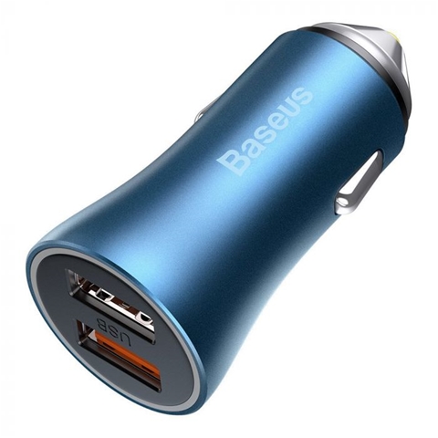 INCARCATOR AUTO QUICK CHARGER ALBASTRU DUAL USB-T.VERDE 0.18 LEI/ BUC BASEUS