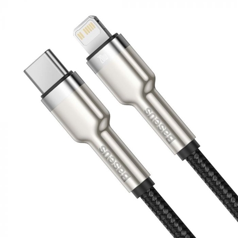 CABLU CAFULE TYPE-C LA LIGHTNING NEGRU 1M IMPLETITURA NYLON-T.VERDE 0.18 LEI/ BUC