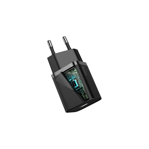 INCARCATOR RETEA QUICK CHARGER TYPE C 20W NEGRU BASEUS