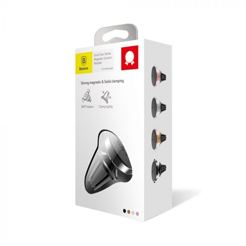 Imagine pentru produsul „SUPORT AUTO MAGNETIC NEGRU PRINDERE LA SISTEMUL DE VENTILATIE ROTATIE 360 BASEUS"