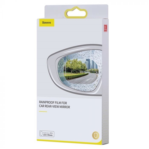 Imagine pentru produsul „SET 2 BUCATI FOLIE AUTO PENTRU OGLINZI LATERALE 135X95MM REZISTENTE LA PLOAIE BASEUS"