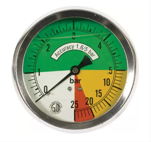 Imagine pentru produsul „MANOMETRU DIAM 100MM FIXARE AXIALA, FILET 1/4 - ITALMANOMETRI"