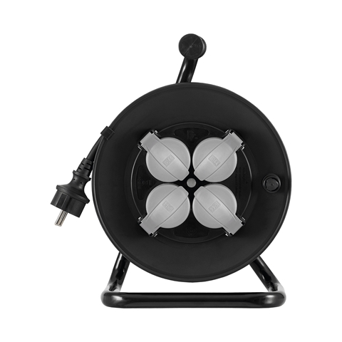 ROLA PRELUNGITOR ELECTRIC CU TAMBUR SI MANER 4 PRIZE CABLU-3X1.5MM L-25M LENA