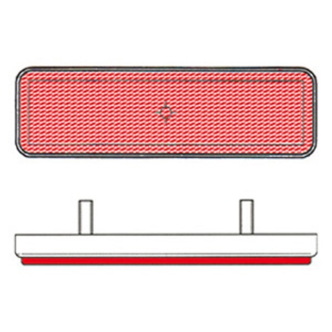 Imagine pentru produsul „*FD DREPTUNGHI REFLECTORIZANT 96X27MM ROSU-V PARTS"