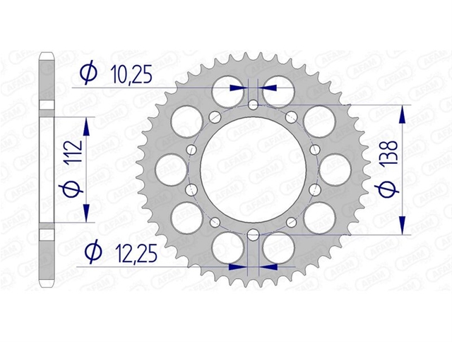 Imagine pentru produsul „PINION TRANSMISIE SPATE ALUMINIU ULTRA LIGHT - AFAM"