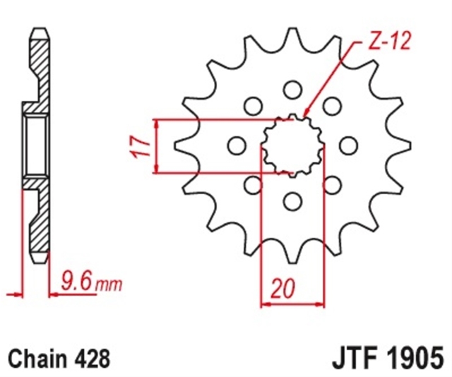 Imagine pentru produsul „PINION FATA JTF1905.13 - JT"