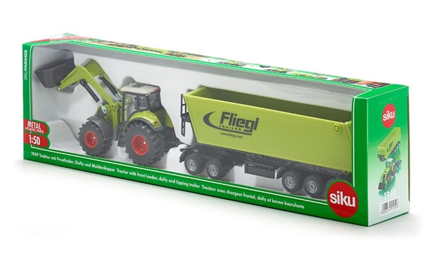 TRACTOR CLAAS AXION CU REMORCA SCARA 1:50  SIKU