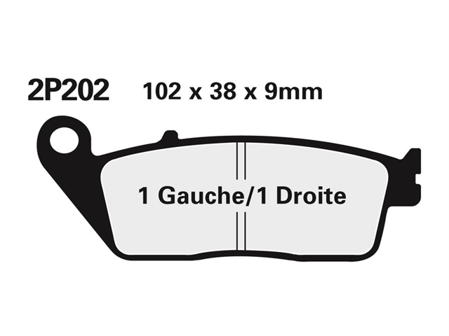 Imagine pentru produsul „* FD PLACUTE FRANA SEMIMETALICE STRADA  2P202NS"
