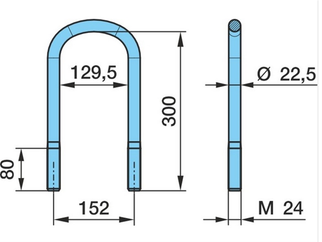 Imagine pentru produsul „BRIDA ARC M24X300X152"