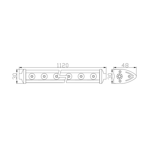 BARA LED CU PRINDERE FIXA 126W, 6000-7000K