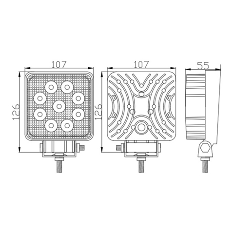 PROIECTOR DE LUCRU PATRAT CU LED 27W, 6000-7000K