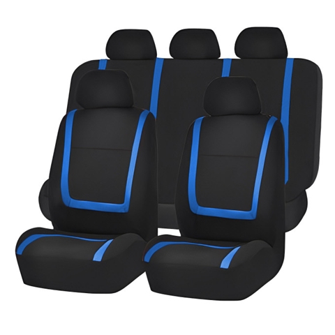SET HUSE SCAUNE FATA-SPATE UNIVERSALE NEGRU-ALBASTRU