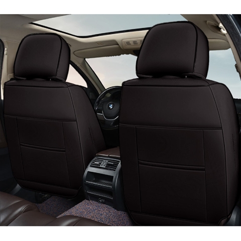 HUSE SCAUNE AUTO DE LUX PIELE ECOLOGICA PERFORATA SI TEXTILE NEGRU 5 LOCURI CARGUAD