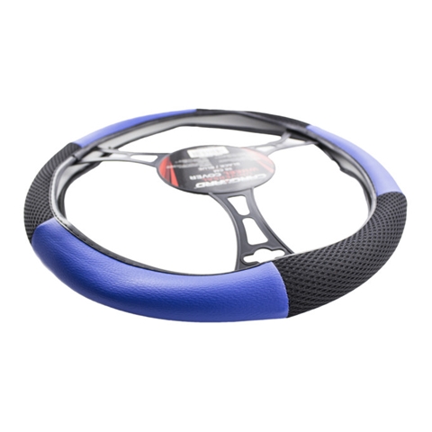 HUSA VOLAN AUTO NEGRU-ALBASTRU DIAM 38CM