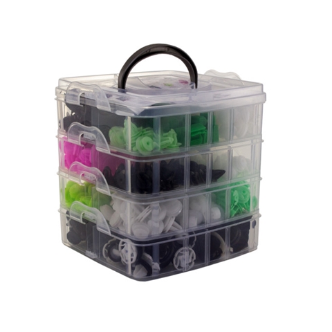 Imagine pentru produsul „SET 470 BUC CLEME DIN PLASTIC CU 5 UNELTE"