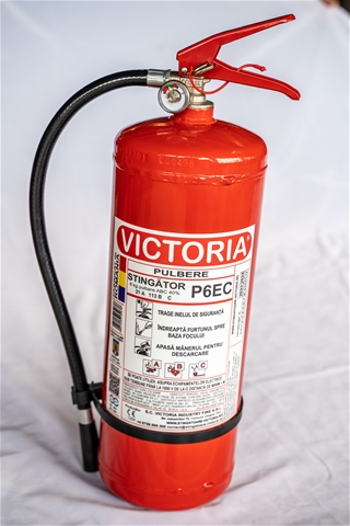 Imagine pentru produsul „EXTINCTOR TIP P6 CU PULBERE SI MANOMETRU 6KG VICTORIA"