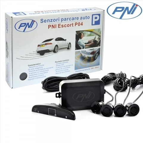 Imagine pentru produsul „SET 4 SENZORI PARCARE SPATE CU AVERTIZARE SONORA SI DISPLAY P04 - PNI"