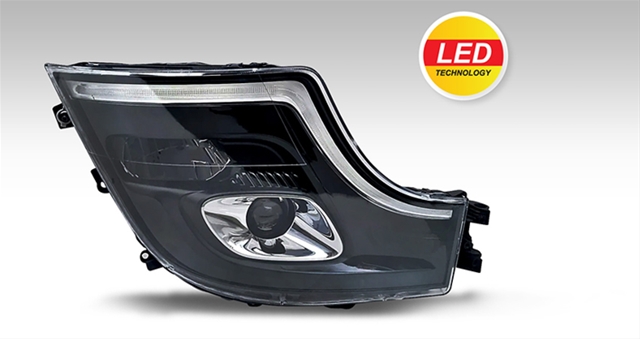 FAR STG MANUAL, LED, CADRU NEGRU ACTROS MP5 2021+  - A.M.