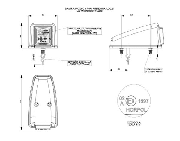 LAMPA FATA UNIVERSALA ALBA, 3 LEDURI - HORPOL